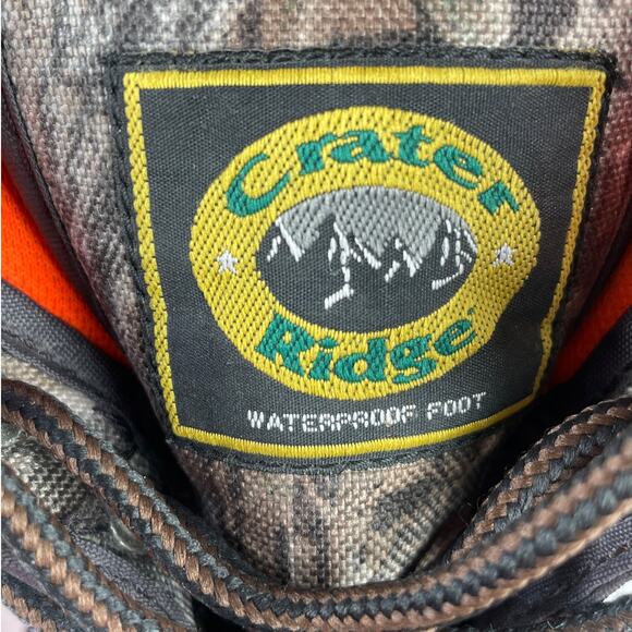 Crater Ridge Mens Size 7 Whitetail Camo Duck Boots Waterproof Steel Shank Size 7 - Picture 9 of 13